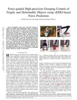 Force-guided High-precision Grasping Control of Fragile and Deformable
  Objects using sEMG-based Force Prediction