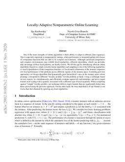 Locally-Adaptive Nonparametric Online Learning