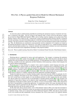 FEA-Net: A Physics-guided Data-driven Model for Efficient Mechanical
  Response Prediction