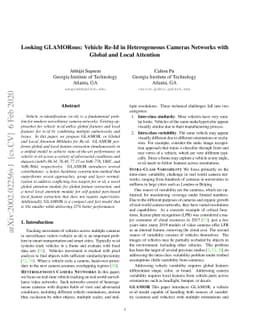 Looking GLAMORous: Vehicle Re-Id in Heterogeneous Cameras Networks with
  Global and Local Attention
