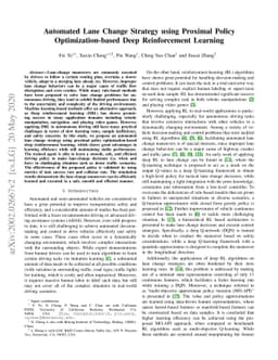 Automated Lane Change Strategy using Proximal Policy Optimization-based
  Deep Reinforcement Learning