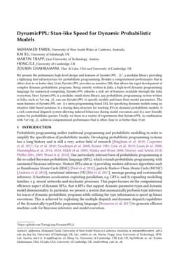 DynamicPPL: Stan-like Speed for Dynamic Probabilistic Models