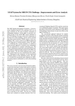 LEAP System for SRE19 CTS Challenge -- Improvements and Error Analysis