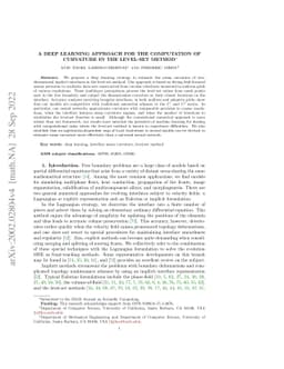 A deep learning approach for the computation of curvature in the
  level-set method
