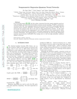 Nonparametric Regression Quantum Neural Networks