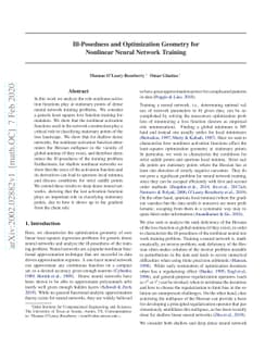 Ill-Posedness and Optimization Geometry for Nonlinear Neural Network
  Training