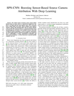 SPN-CNN: Boosting Sensor-Based Source Camera Attribution With Deep
  Learning
