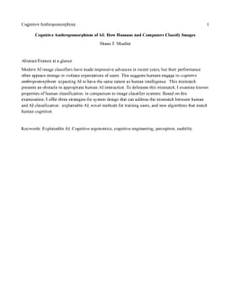 Cognitive Anthropomorphism of AI: How Humans and Computers Classify
  Images