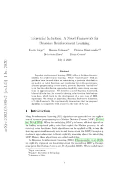 Inferential Induction: A Novel Framework for Bayesian Reinforcement
  Learning
