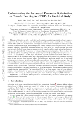Understanding the Automated Parameter Optimization on Transfer Learning
  for CPDP: An Empirical Study