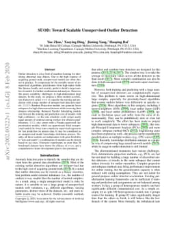 SUOD: Toward Scalable Unsupervised Outlier Detection