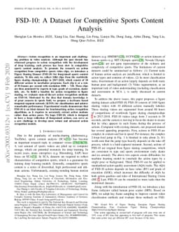 FSD-10: A Dataset for Competitive Sports Content Analysis