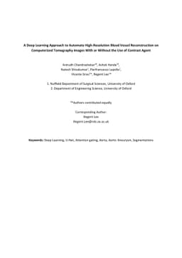 A Deep Learning Approach to Automate High-Resolution Blood Vessel
  Reconstruction on Computerized Tomography Images With or Without the Use of
  Contrast Agent