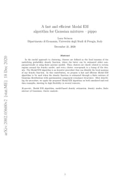 A fast and efficient Modal EM algorithm for Gaussian mixtures