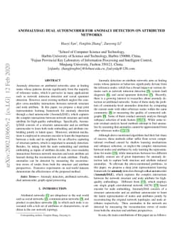 AnomalyDAE: Dual autoencoder for anomaly detection on attributed
  networks
