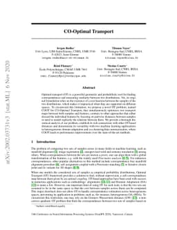CO-Optimal Transport