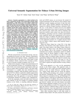 Universal Semantic Segmentation for Fisheye Urban Driving Images