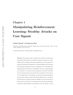 Manipulating Reinforcement Learning: Poisoning Attacks on Cost Signals