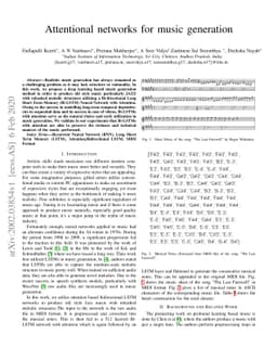Attentional networks for music generation