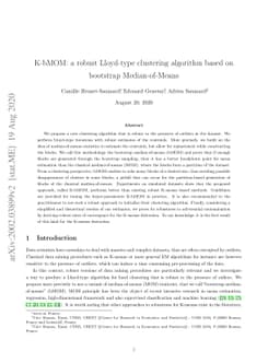 K-bMOM: a robust Lloyd-type clustering algorithm based on bootstrap
  Median-of-Means