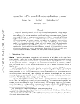 Connecting GANs, MFGs, and OT