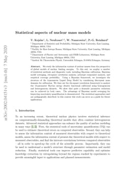 Statistical aspects of nuclear mass models