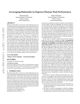 Leveraging Rationales to Improve Human Task Performance
