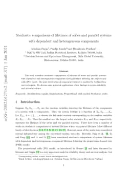 Stochastic comparisons of lifetimes of series and parallel systems with
  dependent and heterogeneous components