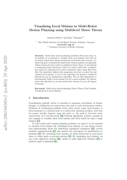 Visualizing Local Minima in Multi-Robot Motion Planning using Multilevel
  Morse Theory