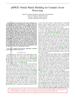 pSPICE: Partial Match Shedding for Complex Event Processing