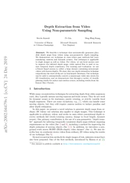 Depth Extraction from Video Using Non-parametric Sampling