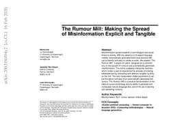 The Rumour Mill: Making the Spread of Misinformation Explicit and
  Tangible