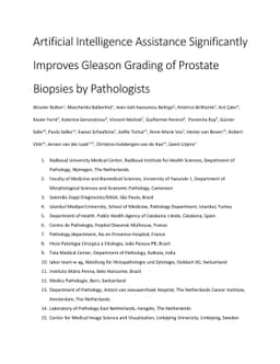 Artificial Intelligence Assistance Significantly Improves Gleason
  Grading of Prostate Biopsies by Pathologists
