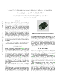 A Survey On 3D Inner Structure Prediction from its Outer Shape