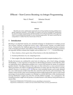 IPBoost -- Non-Convex Boosting via Integer Programming