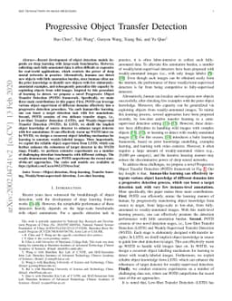 Progressive Object Transfer Detection