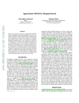 Approximate MMAP by Marginal Search