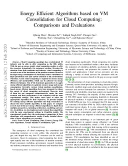 Energy Efficient Algorithms based on VM Consolidation for Cloud
  Computing: Comparisons and Evaluations