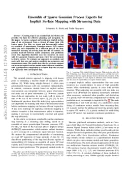 Ensemble of Sparse Gaussian Process Experts for Implicit Surface Mapping
  with Streaming Data