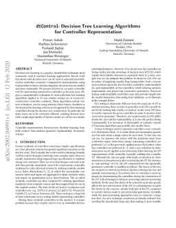 dtControl: Decision Tree Learning Algorithms for Controller
  Representation