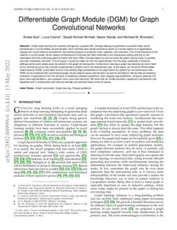 Differentiable Graph Module (DGM) for Graph Convolutional Networks