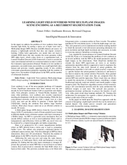 Learning light field synthesis with Multi-Plane Images: scene encoding
  as a recurrent segmentation task