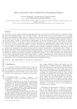 Detect and Correct Bias in Multi-Site Neuroimaging Datasets
