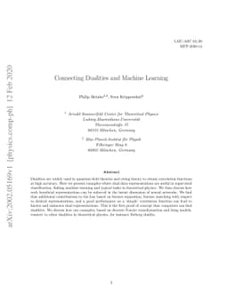 Connecting Dualities and Machine Learning