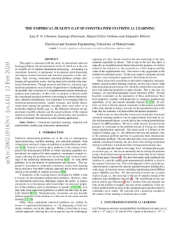 The empirical duality gap of constrained statistical learning