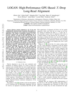 LOGAN: High-Performance GPU-Based X-Drop Long-Read Alignment