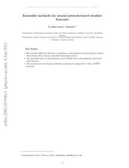 Ensemble methods for neural network-based weather forecasts