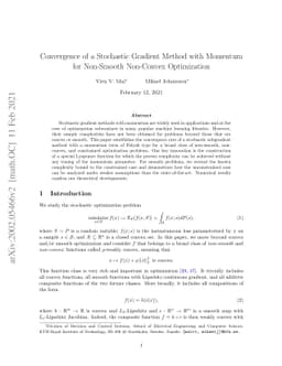 Convergence of a Stochastic Gradient Method with Momentum for Non-Smooth
  Non-Convex Optimization