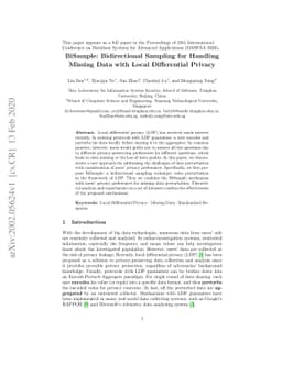 BiSample: Bidirectional Sampling for Handling Missing Data with Local
  Differential Privacy