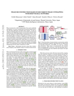 Phase reconstruction based on recurrent phase unwrapping with deep
  neural networks